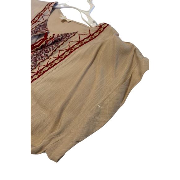 Oddy NWOT Smocked Cream Midi Dress Women's Oversized Small - Picture 9 of 9